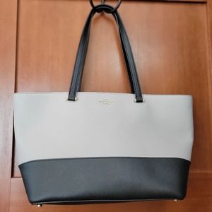 KATE SPADE Zip Top, Color Block Tote Bag - Gray/Black